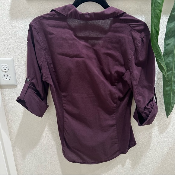 James Perse maroon button up size 3 - Picture 4 of 7